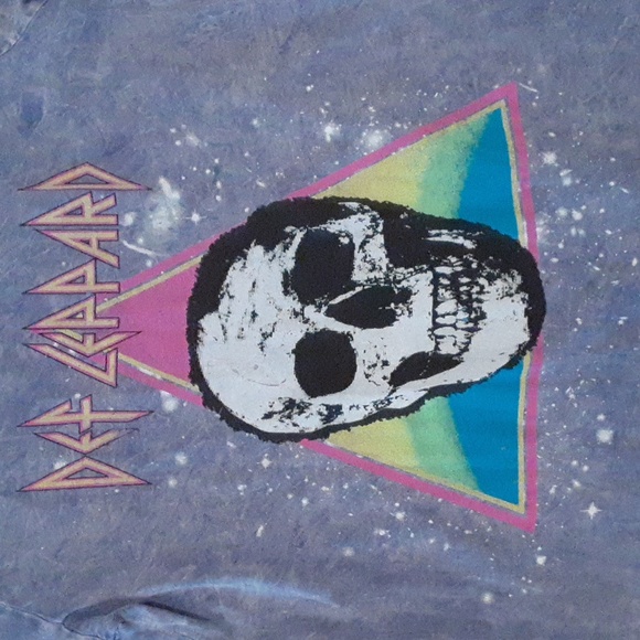 Def Leppard Blue T-Shirt X-Small - Picture 2 of 4